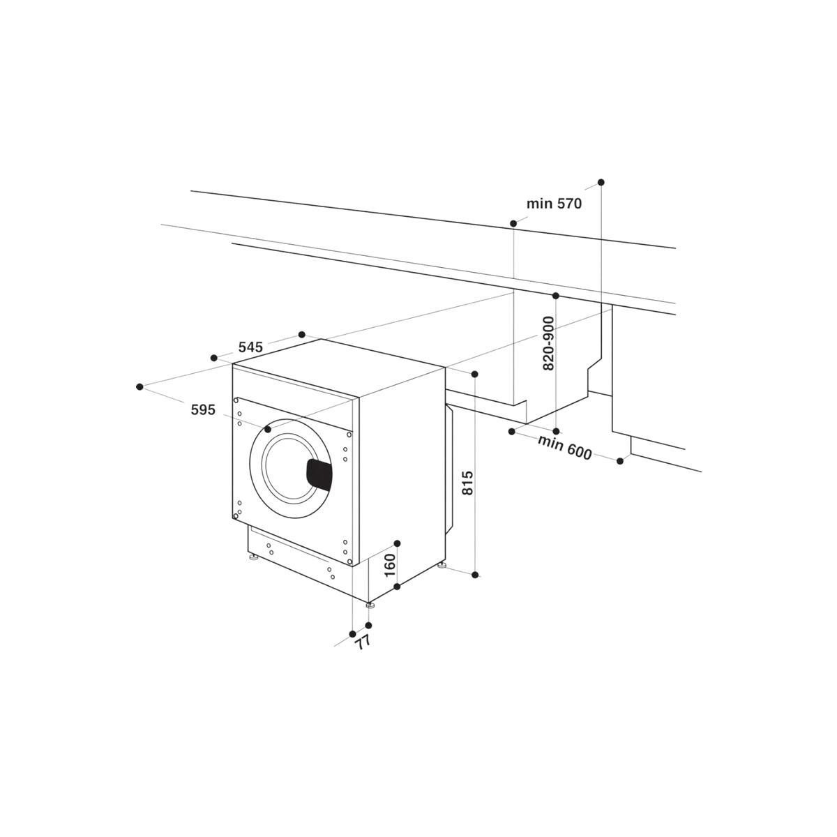Pralka do zabudowy Whirlpool BI WMWG 81485 PL 8kg 1400rpm.
