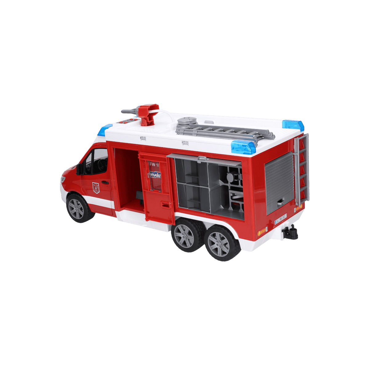 Straż pożarna z armatką wodną BRUDER MB Sprinter.