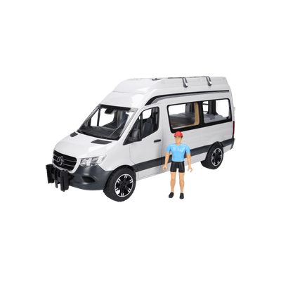 Kamper BRUDER Mercedes Sprinter z figurką i akcesoriami.