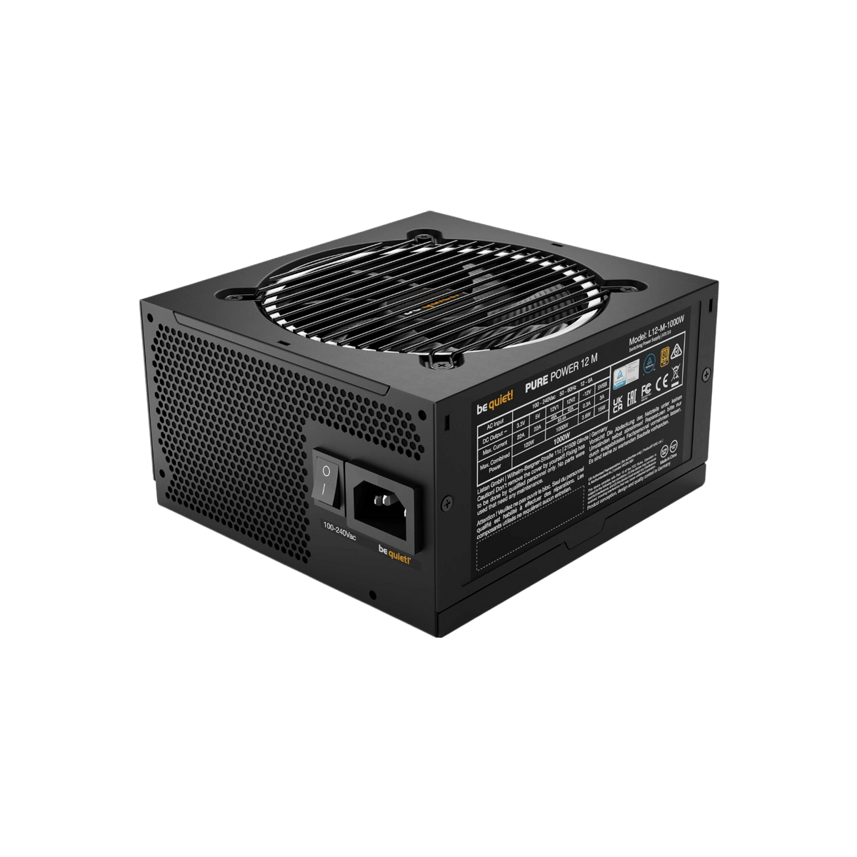Zasilacz komputerowy Be quiet! Pure Power 12 M 1000W BN345 80 Plus Gold.