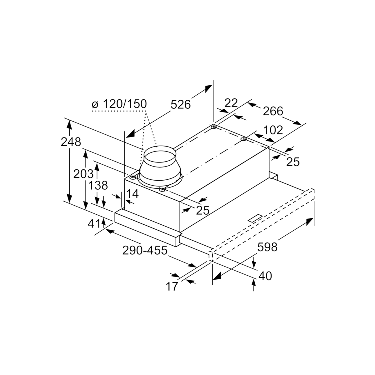 Okap teleskopowy Bosch DFM064W54 60cm.