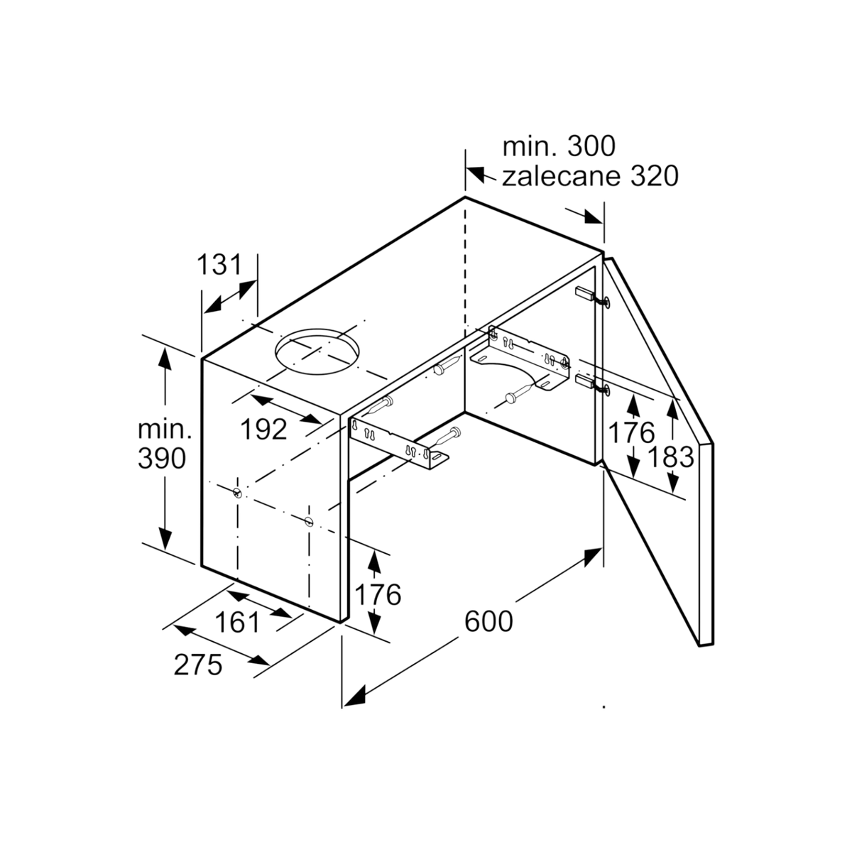 Okap teleskopowy Bosch DFM064W54 60cm.