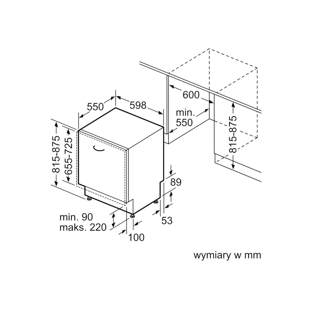 Zmywarka do zabudowy Bosch SMV4HTX31E 60cm.