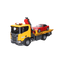 Laweta pomocy drogowej z autem wyścigowym BRUDER Scania Super 560R.