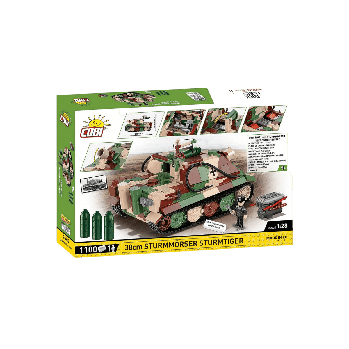 Cobi Klocki Czołg 38 cm Sturmmorser Sturmtiger.