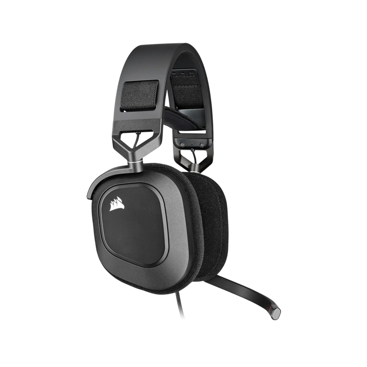 Słuchawki gamingowe przewodowe nauszne Corsair HS80 RGB USB Carbon.
