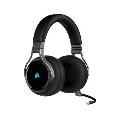 Słuchawki gamingowe bezprzewodowe nauszne Corsair Virtuoso RGB Wireless Carbon.