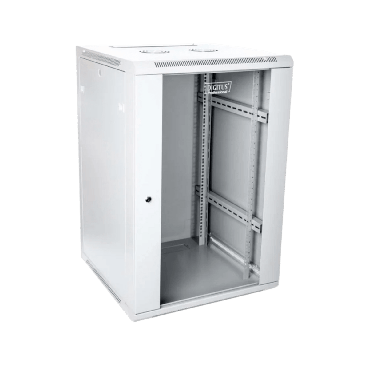 Szafa rack Digitus 19" 15U 600x600mm wisząca Drzwi szklane Szary.