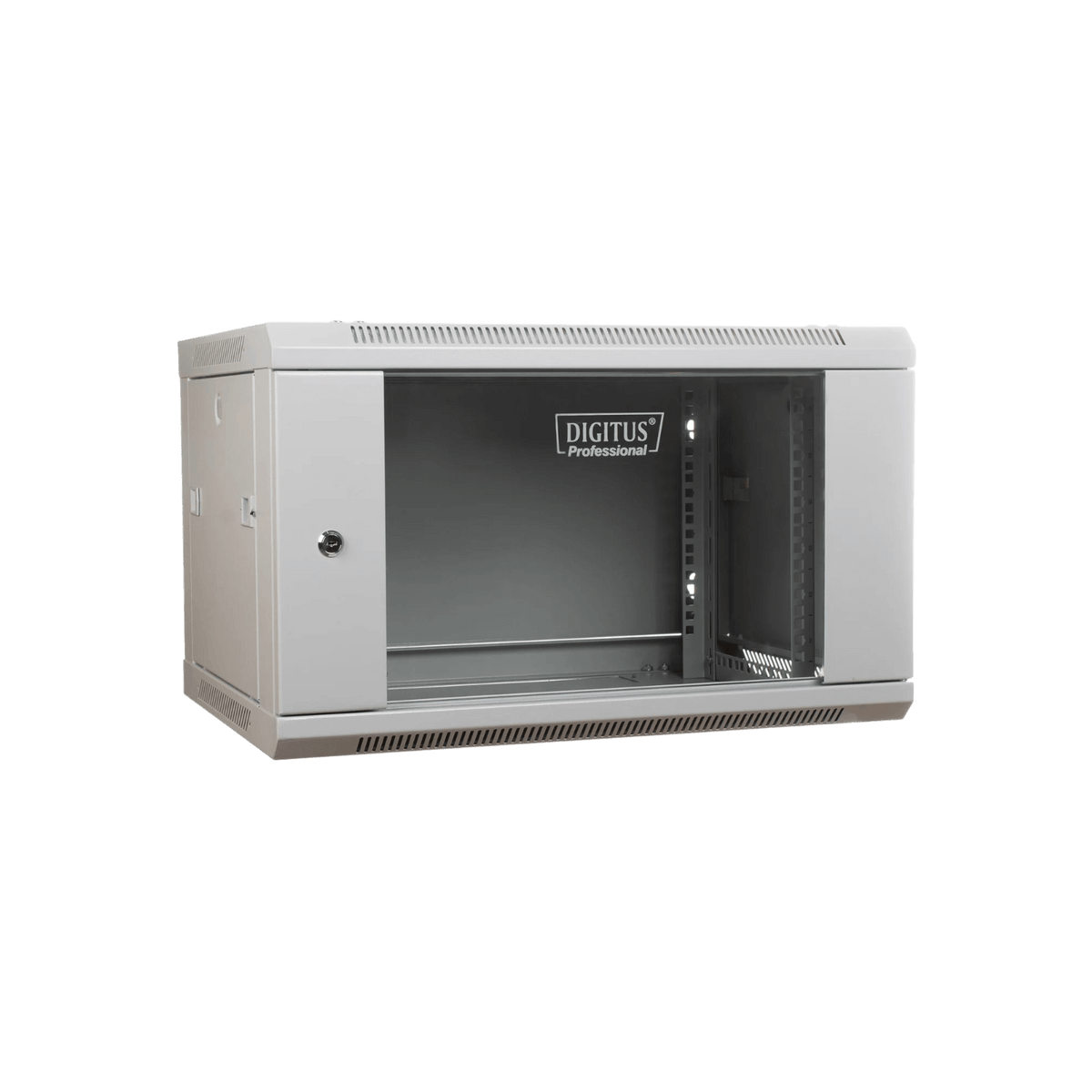 Szafa rack Digitus 19" 6U 600x450mm wisząca Drzwi szklane Szary.