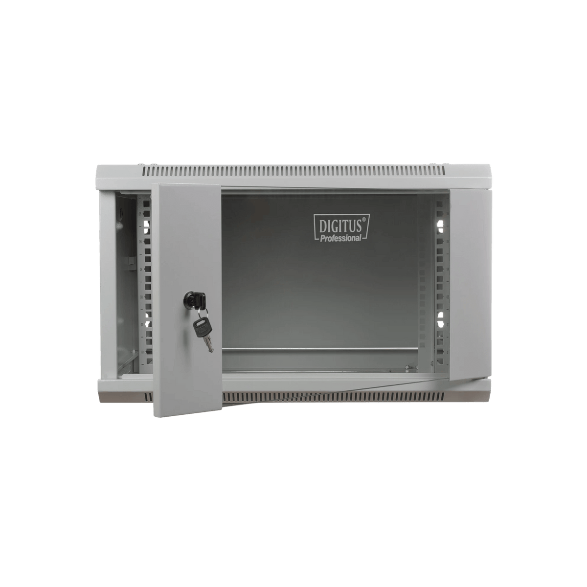 Szafa rack Digitus 19" 6U 600x450mm wisząca Drzwi szklane Szary.