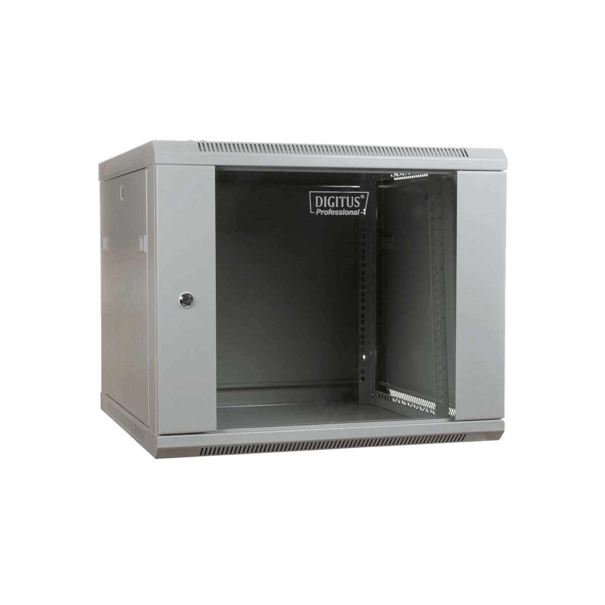 Szafa rack Digitus 19" 9U 600x450mm wisząca Drzwi szklane Szary.