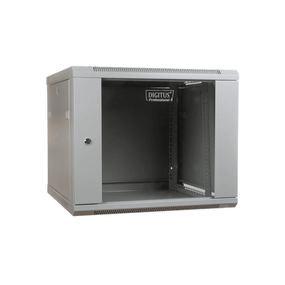 Szafa rack Digitus 19" 9U 600x450mm wisząca Drzwi szklane Szary.