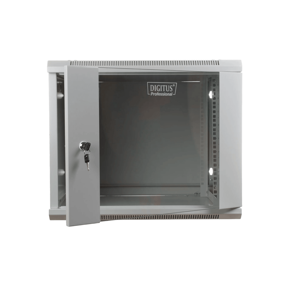 Szafa rack Digitus 19" 9U 600x450mm wisząca Drzwi szklane Szary.