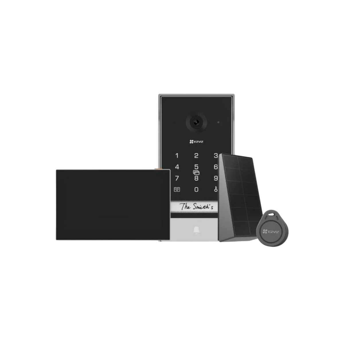 Wideodomofon EZVIZ EP7 z panelem solarnym Czytnik Kart RFID Wi-Fi.