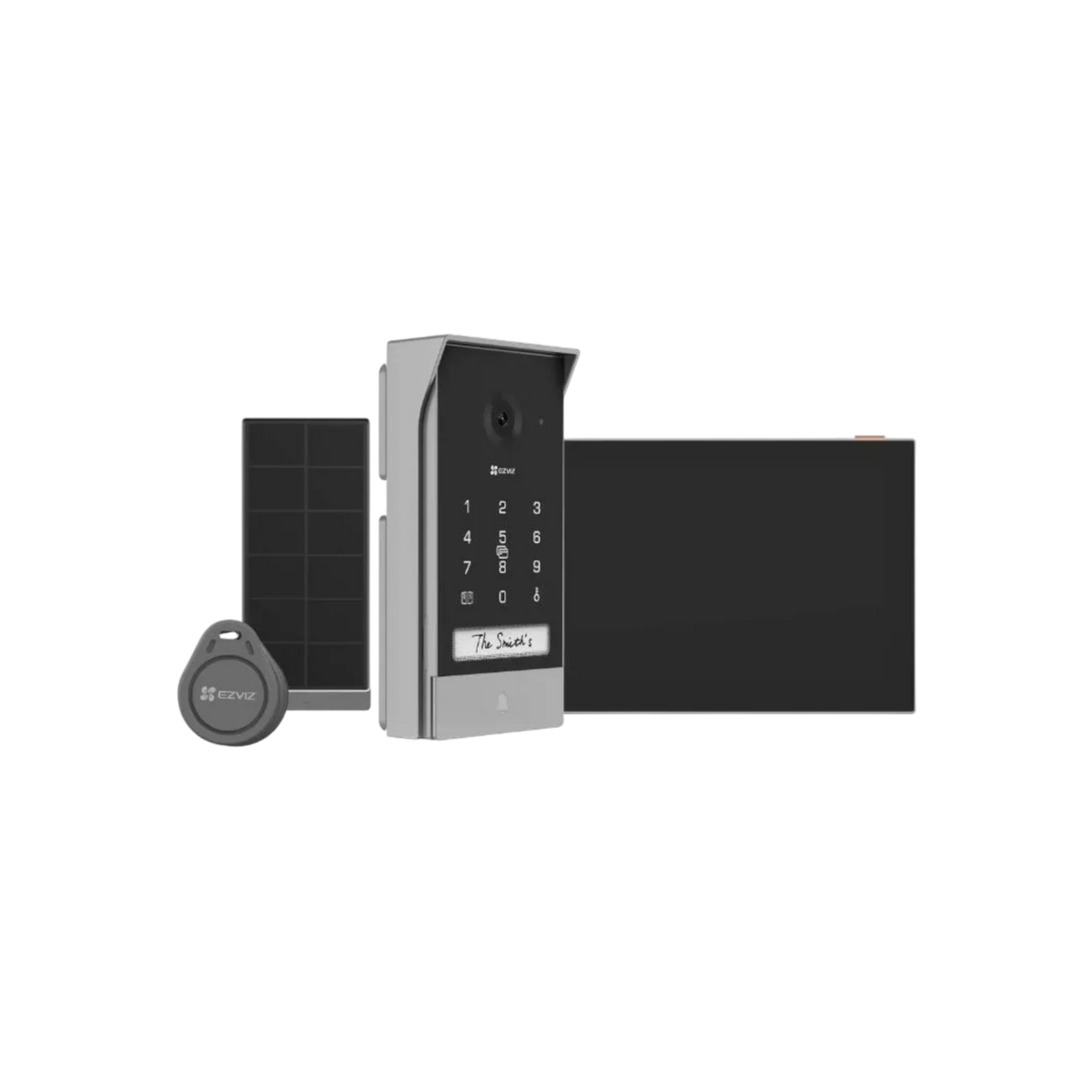 Wideodomofon EZVIZ EP7 z panelem solarnym Czytnik Kart RFID Wi-Fi.