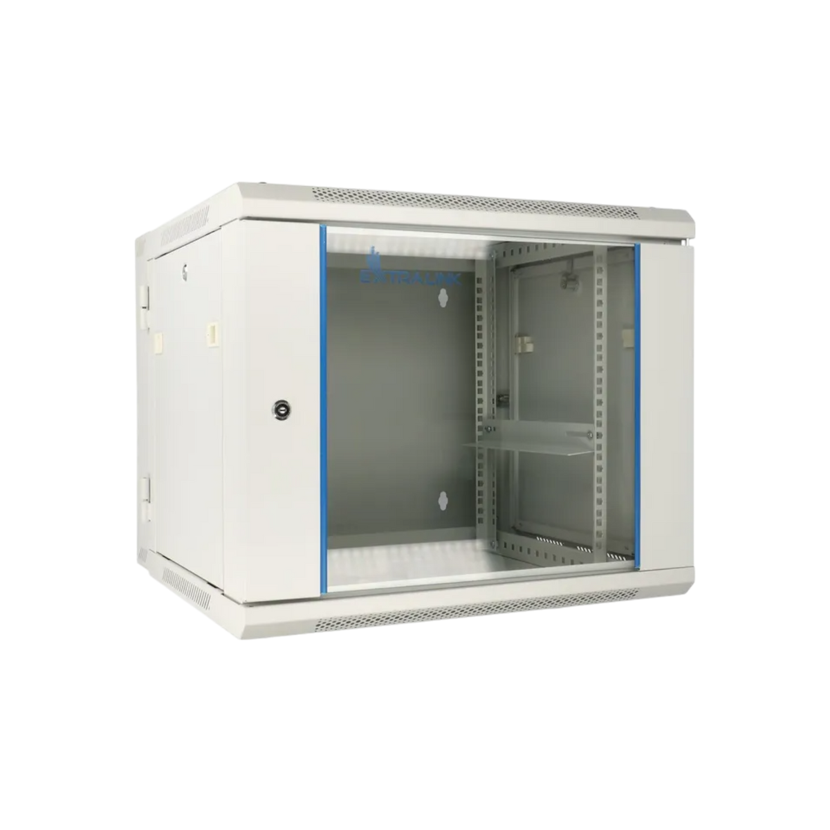 Szafa rack Extralink 19" 9U 600x600mm AZH wisząca dwusekcyjna Szary.