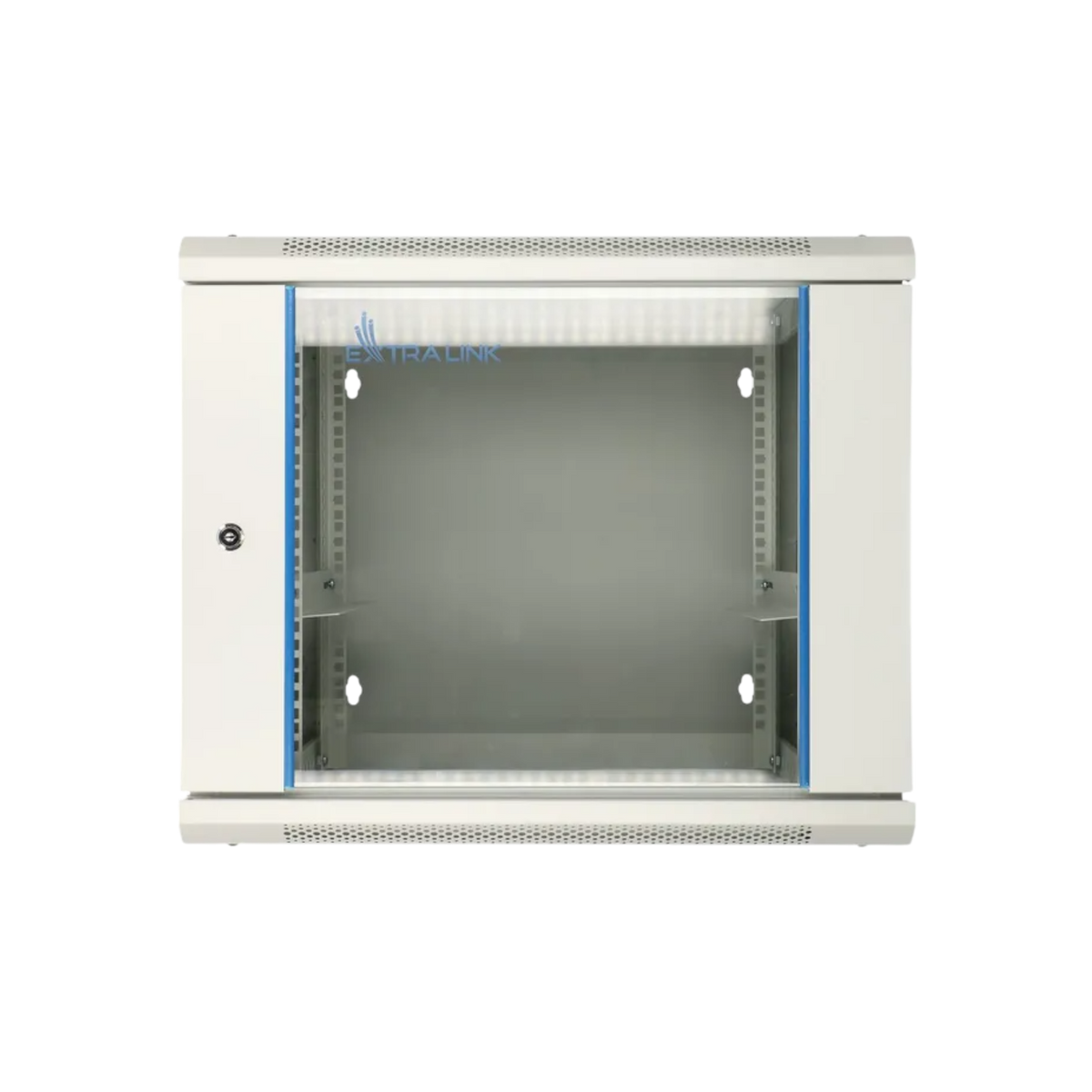 Szafa rack Extralink 19" 9U 600x600mm AZH wisząca dwusekcyjna Szary.