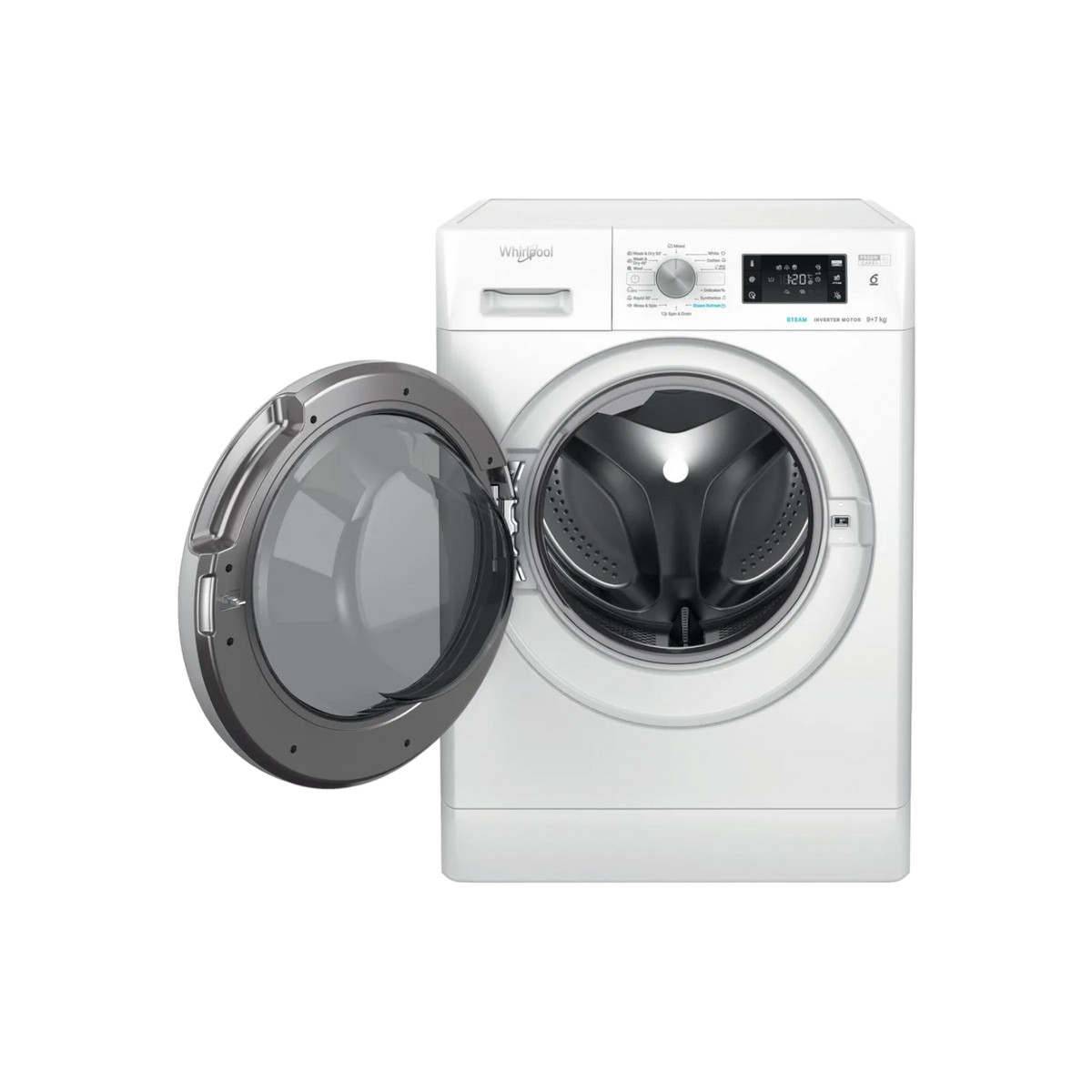 Pralko-suszarka wolnostojąca Whirlpool FFWDD 1076258 SV EE 10/7kg 1600rpm.
