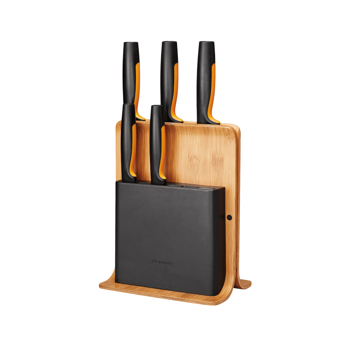 Zestaw noży kuchennych Fiskars Functional Form w bloku bambusowym 5 szt. 1057552.