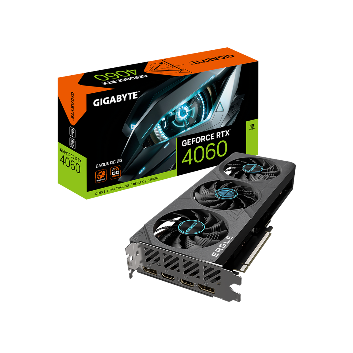 Karta graficzna Gigabyte GeForce RTX 4060 EAGLE OC 8GB GDDR6.