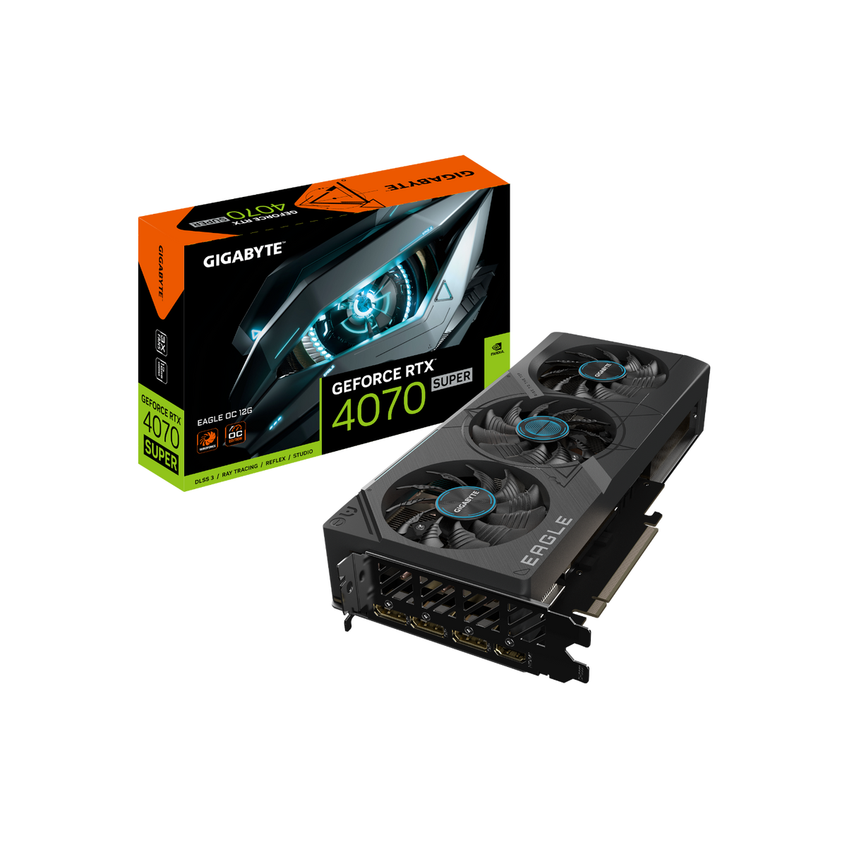 Karta graficzna Gigabyte GeForce RTX 4070 SUPER EAGLE OC 12GB GDDR6X.