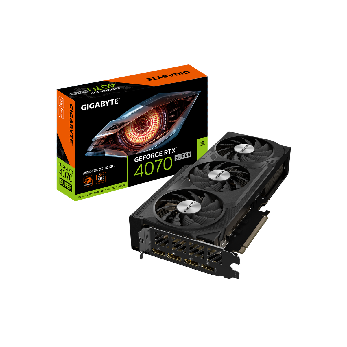 Karta graficzna Gigabyte GeForce RTX 4070 SUPER WINDFORCE OC 12GB GDDR6X.