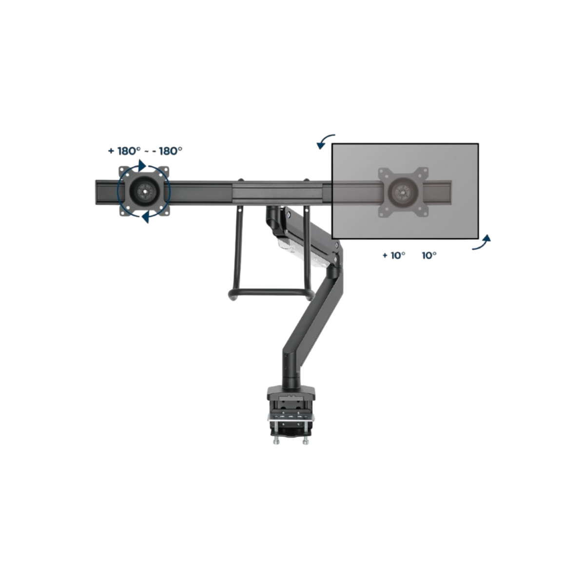Uchwyt biurkowy na 2 monitory 17" - 32" Gembird MA-DA2-04 VESA 8kg.