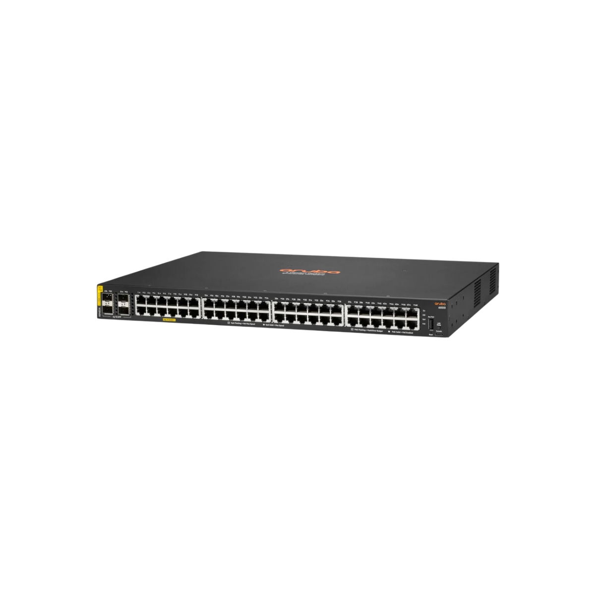 Switch zarządzalny Hewlett Packard Enterprise Aruba Networking 6000 R8N85A 48xGbE PoE 4xSFP 370W.