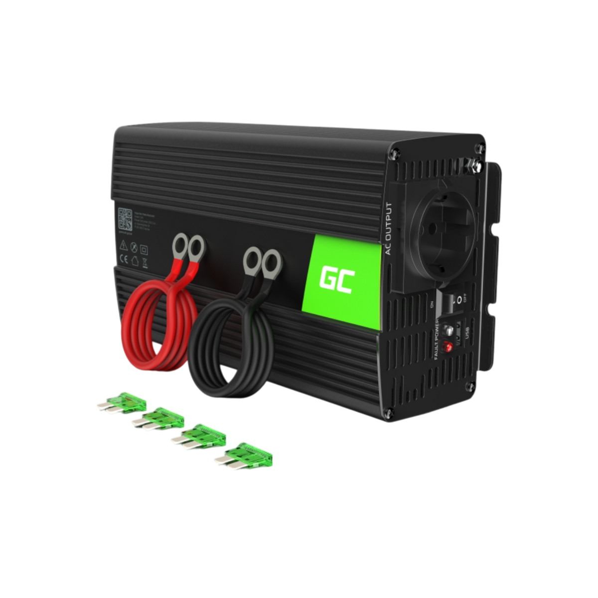 Przetwornica Green Cell INV09 12V na 230V 1000W/2000W Czysta sinusoida.