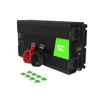 Przetwornica Green Cell INV22 12V na 230V 1500W/3000W Czysta sinusoida.