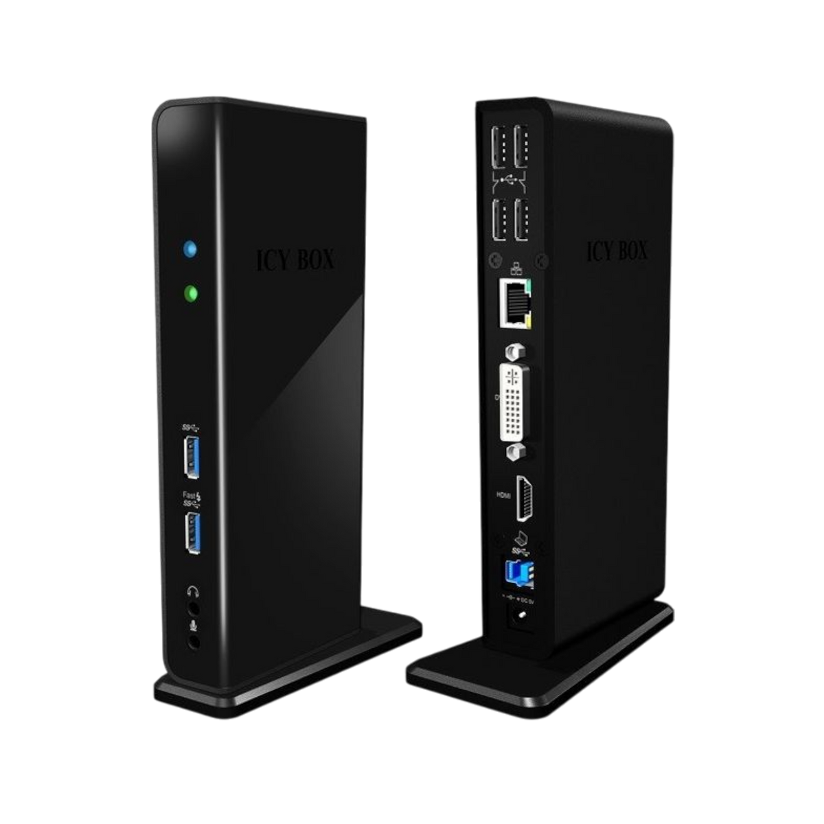 Stacja dokująca IcyBox IB-DK2241AC USB DisplayLink Stojak.