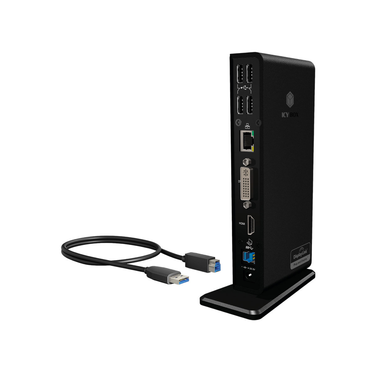 Stacja dokująca IcyBox IB-DK2241AC USB DisplayLink Stojak.