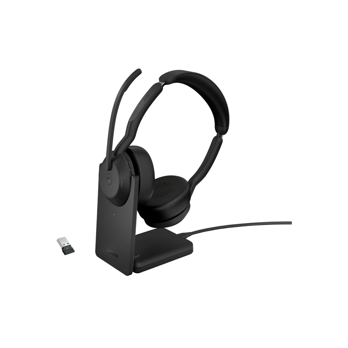 Słuchawki bezprzewodowe nauszne Jabra Evolve2 55 Link380a MS Stand.