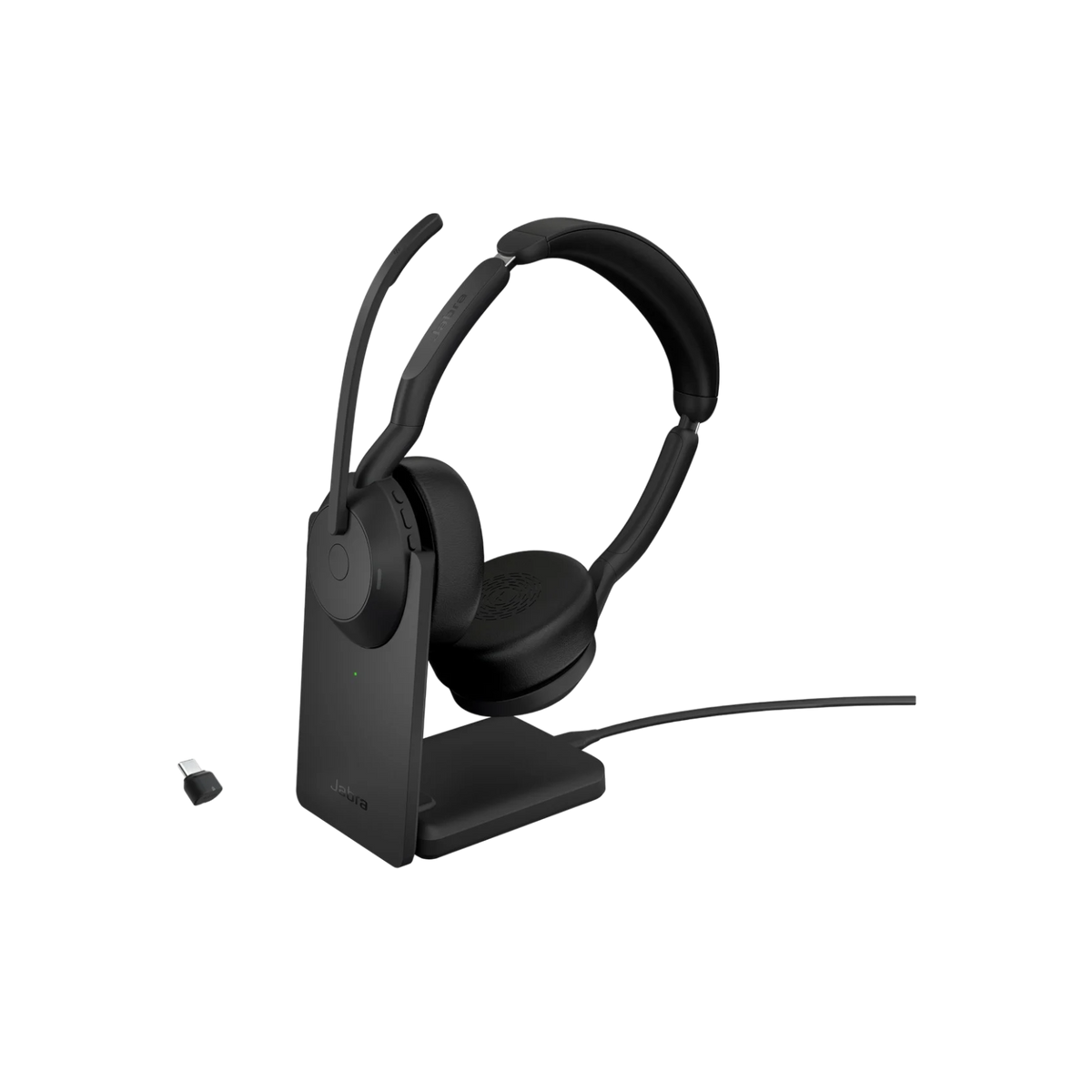 Słuchawki bezprzewodowe nauszne Jabra Evolve2 55 Link380c UC Stand.