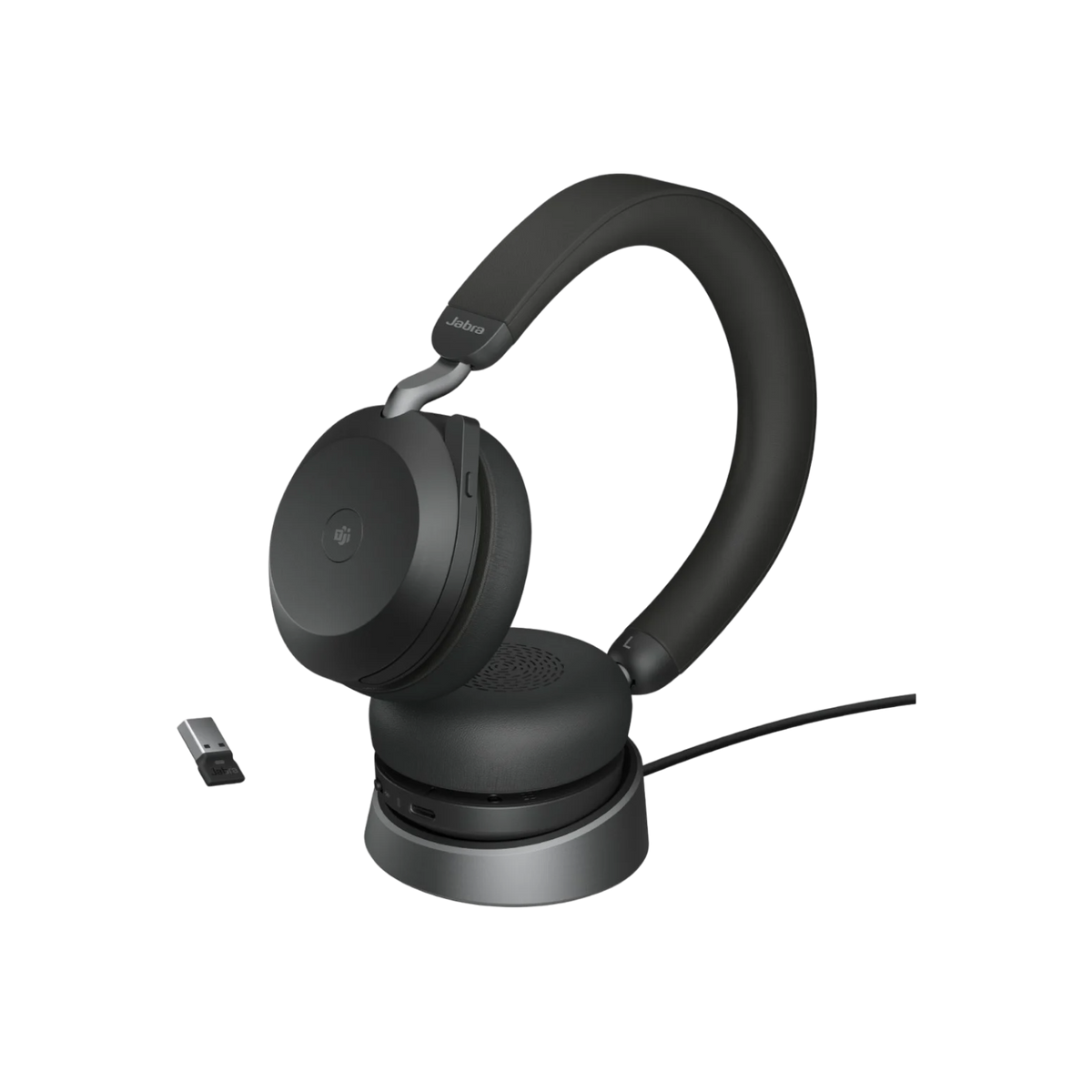Słuchawki bezprzewodowe nauszne Jabra Evolve2 75 Link380a MS Stand.