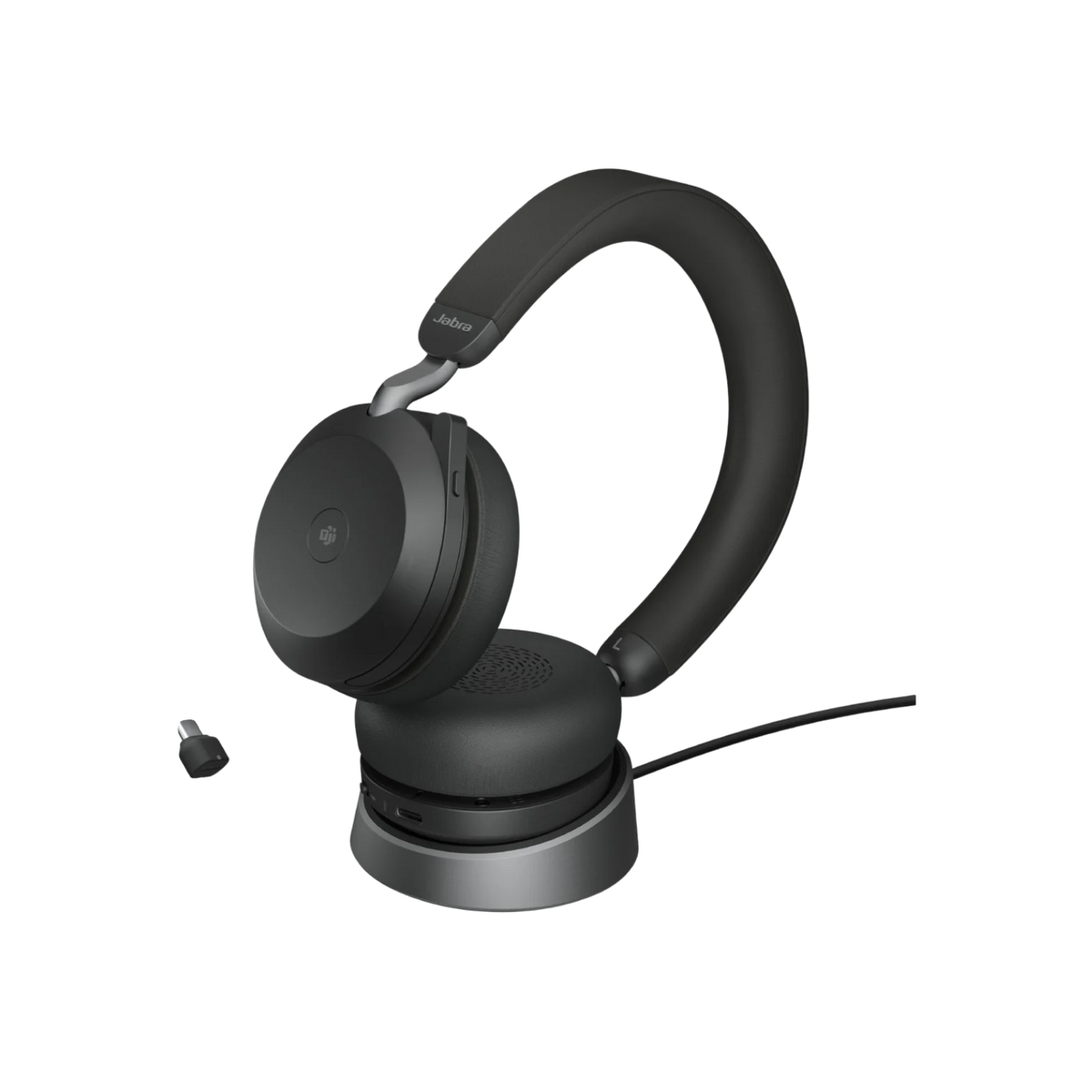 Słuchawki bezprzewodowe nauszne Jabra Evolve2 75 Link380c MS Stand.