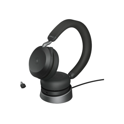 Słuchawki bezprzewodowe nauszne Jabra Evolve2 75 Link380c MS Stand.