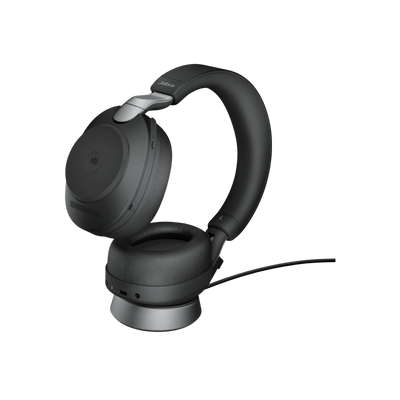 Słuchawki bezprzewodowe nauszne Jabra Evolve2 85 Link380c MS Stand Black.
