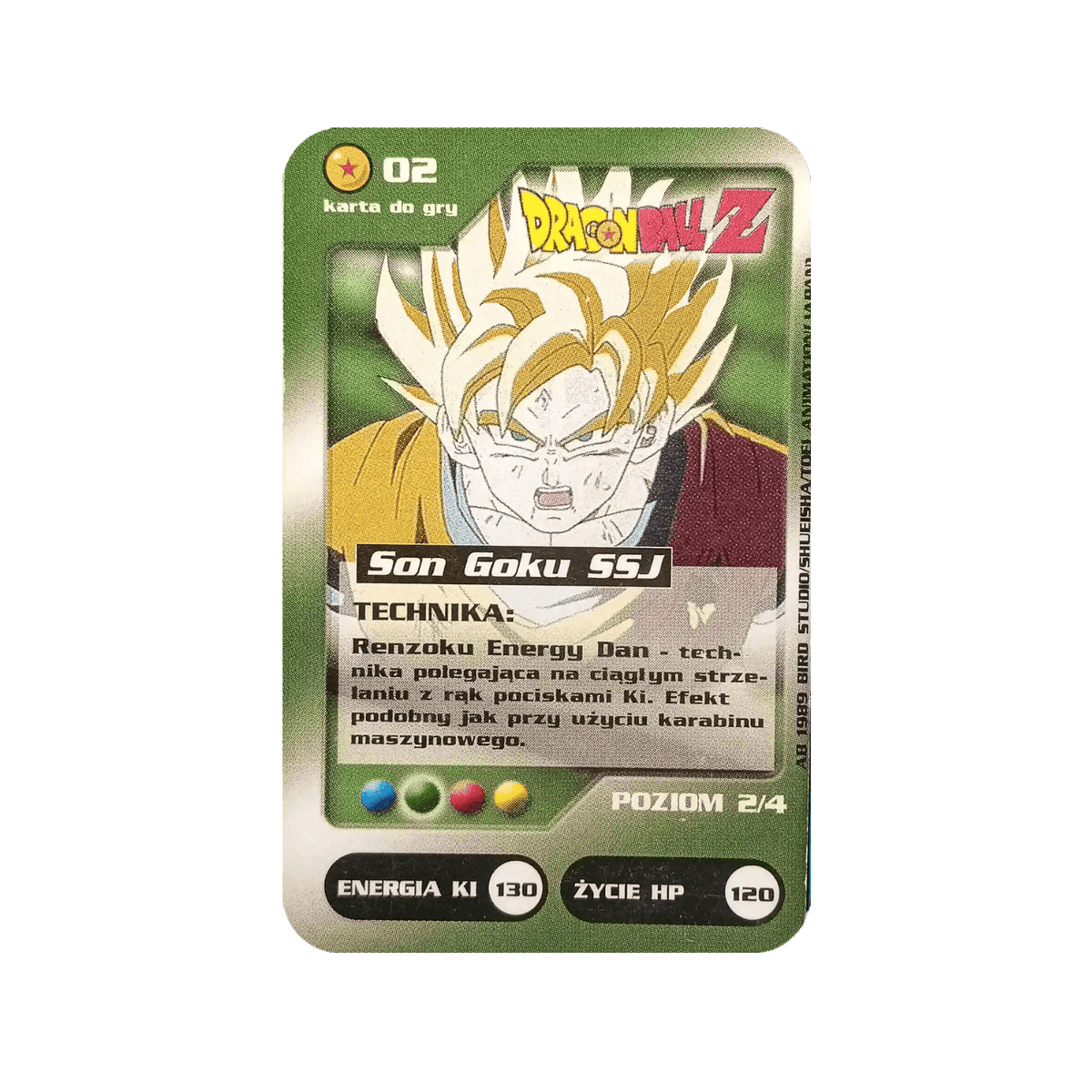 Karty Dragon Ball Z z Chio Chips.