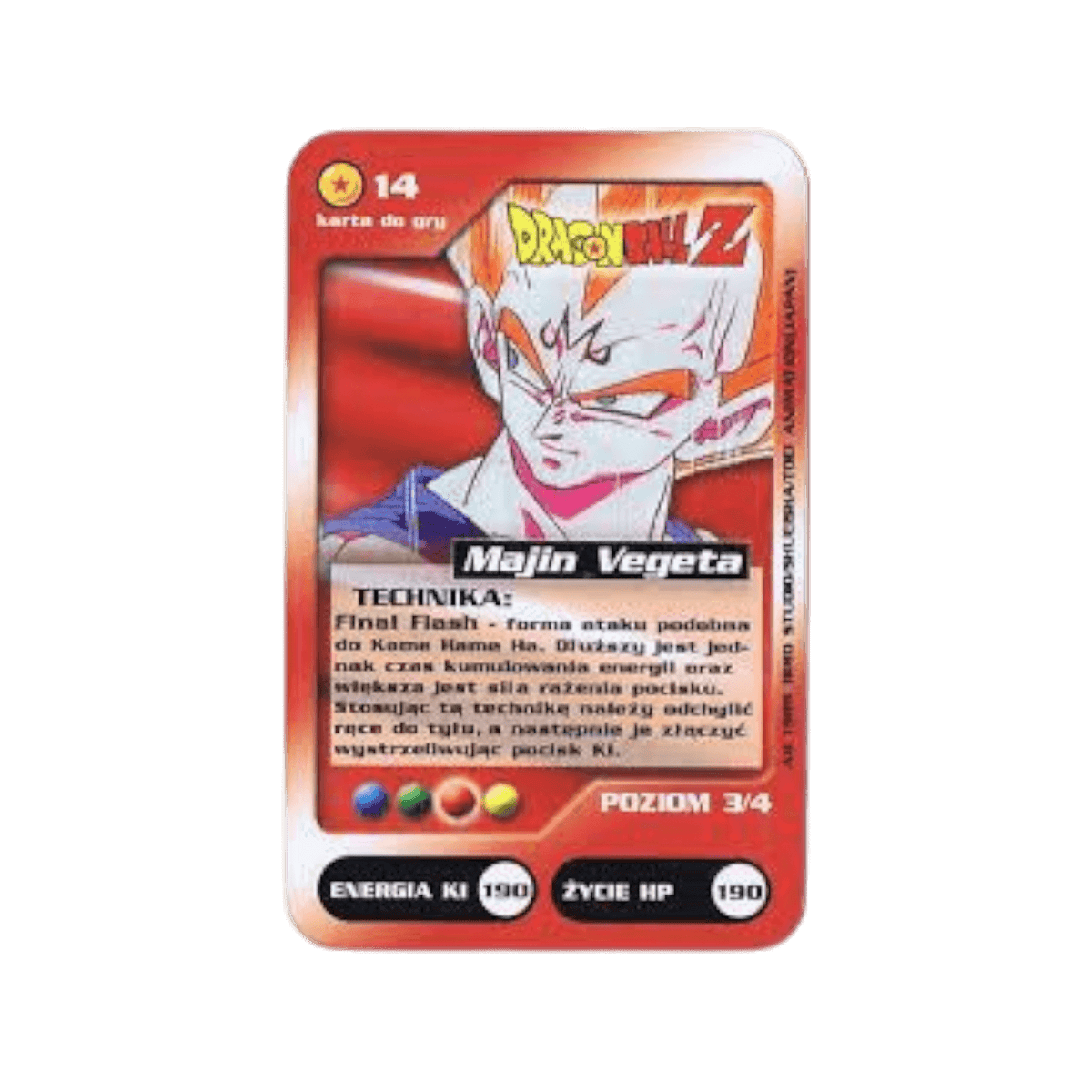 Karty Dragon Ball Z z Chio Chips.
