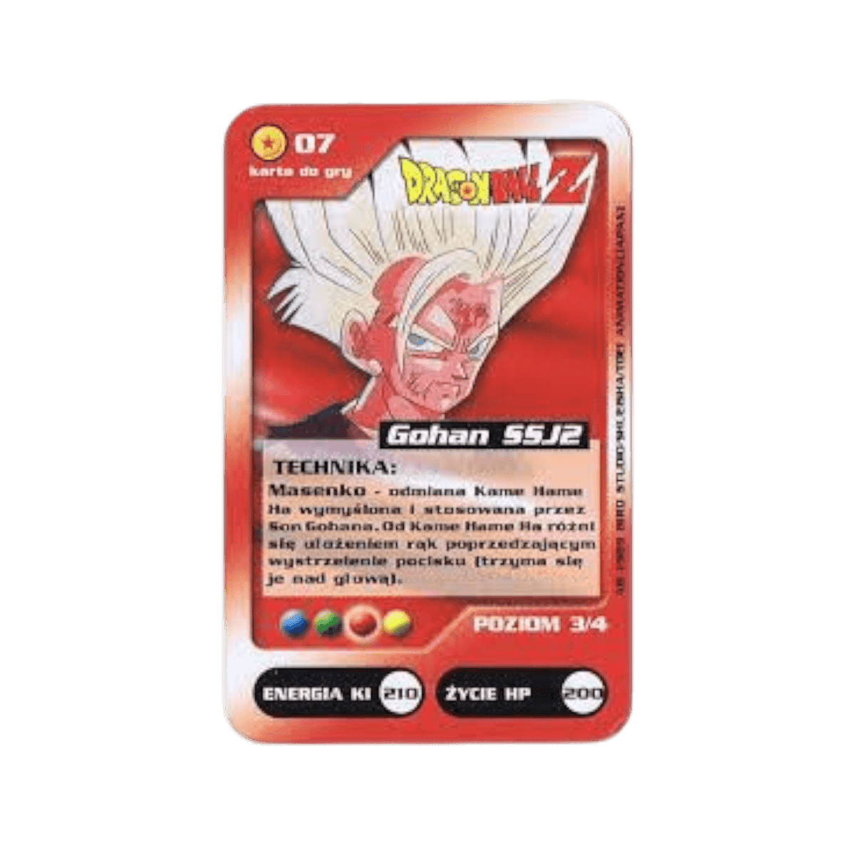Karty Dragon Ball Z z Chio Chips.