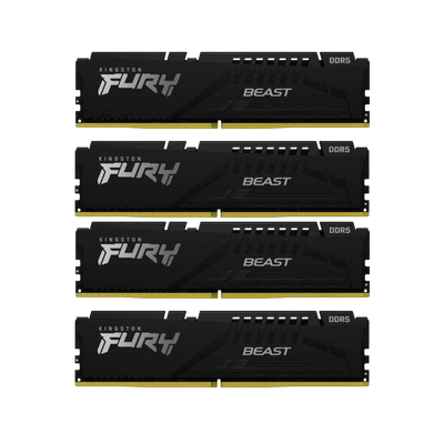Pamięć RAM Kingston Fury Beast DDR5 128GB (4x32GB) 5600MHz CL40 XMP Black.