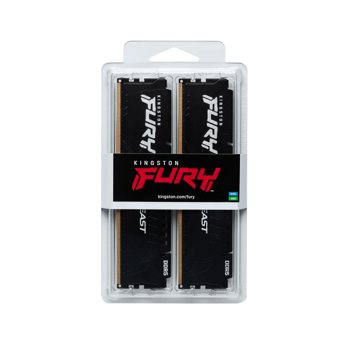 Pamięć RAM Kingston Fury Beast DDR5 128GB (4x32GB) 5600MHz CL40 XMP Black.