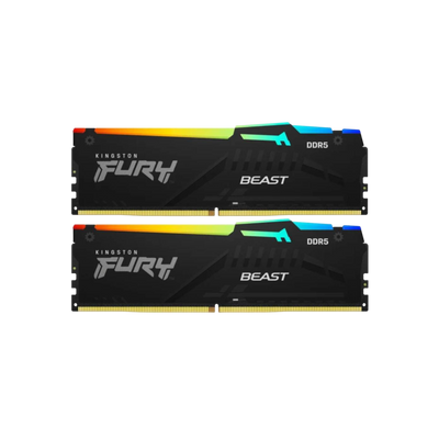 Pamięć RAM Kingston Fury Beast DDR5 RGB 32GB (2x16GB) 5200MHz CL36 EXPO Black.