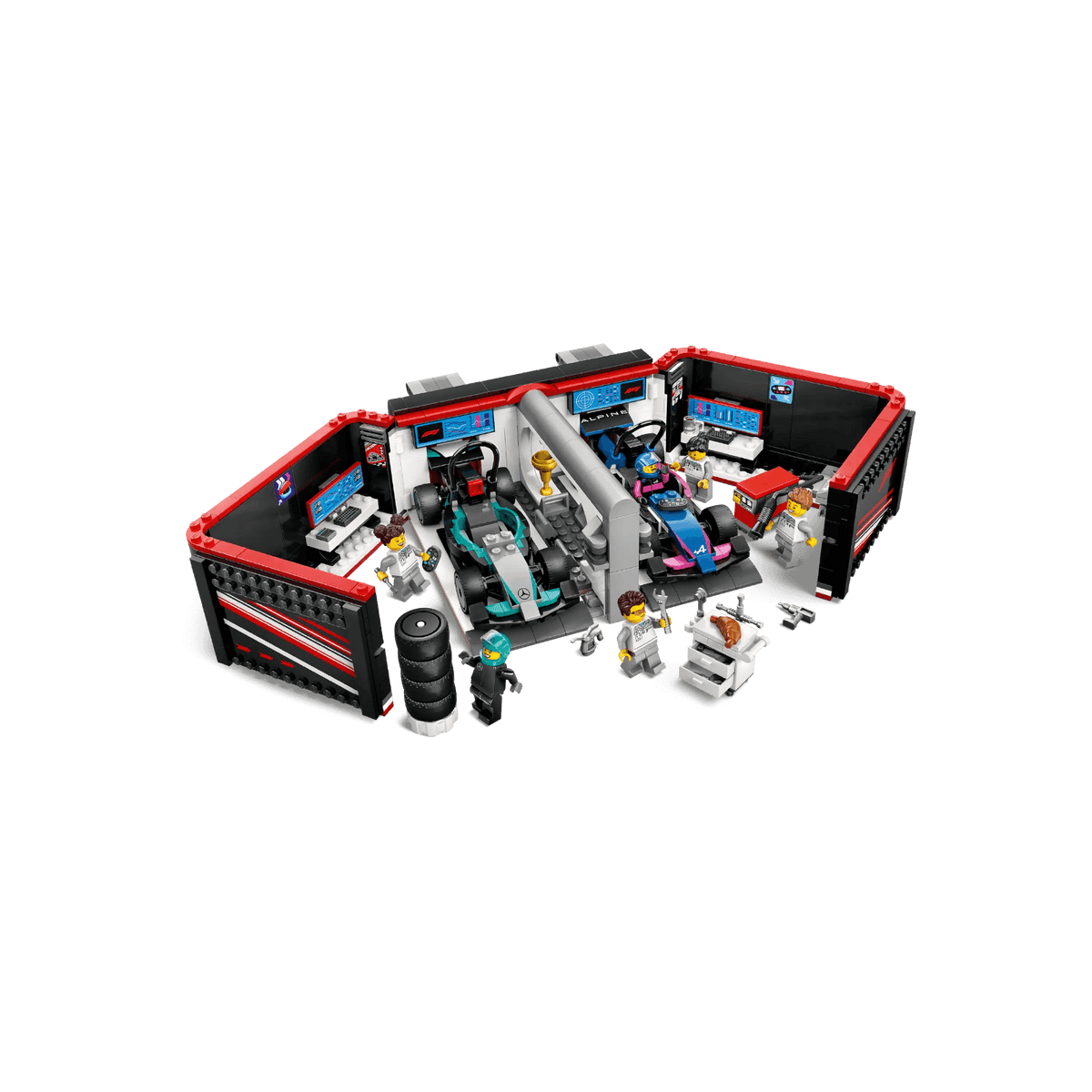 LEGO City Zestaw F1 Garaż i bolidy Mercedes-AMG i Alpine 60444.