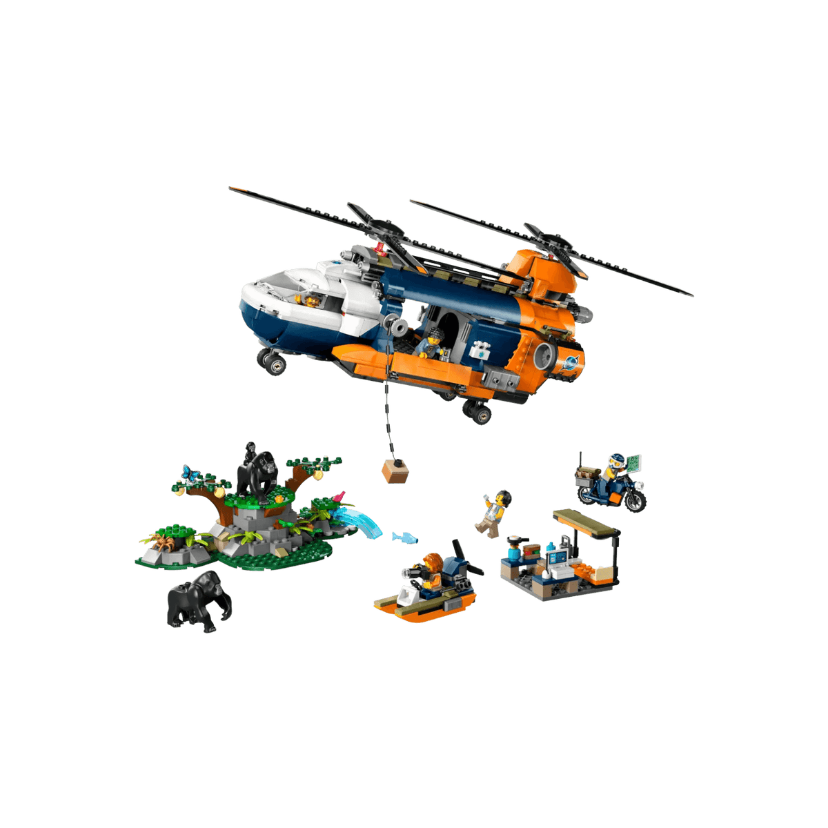 LEGO City Zestaw Helikopter badaczy dżungli w bazie 60437.