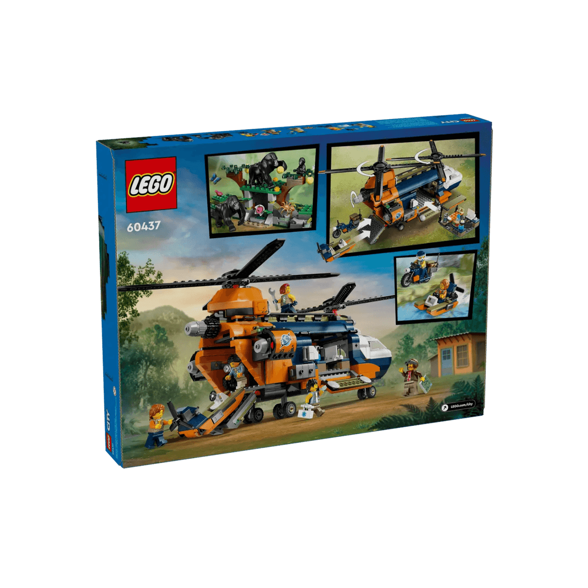 LEGO City Zestaw Helikopter badaczy dżungli w bazie 60437.