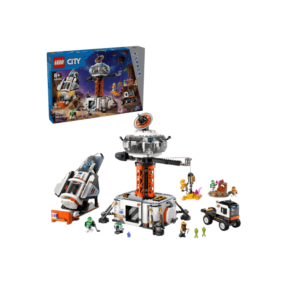LEGO City Zestaw Stacja kosmiczna i stanowisko startowe rakiety 60434.