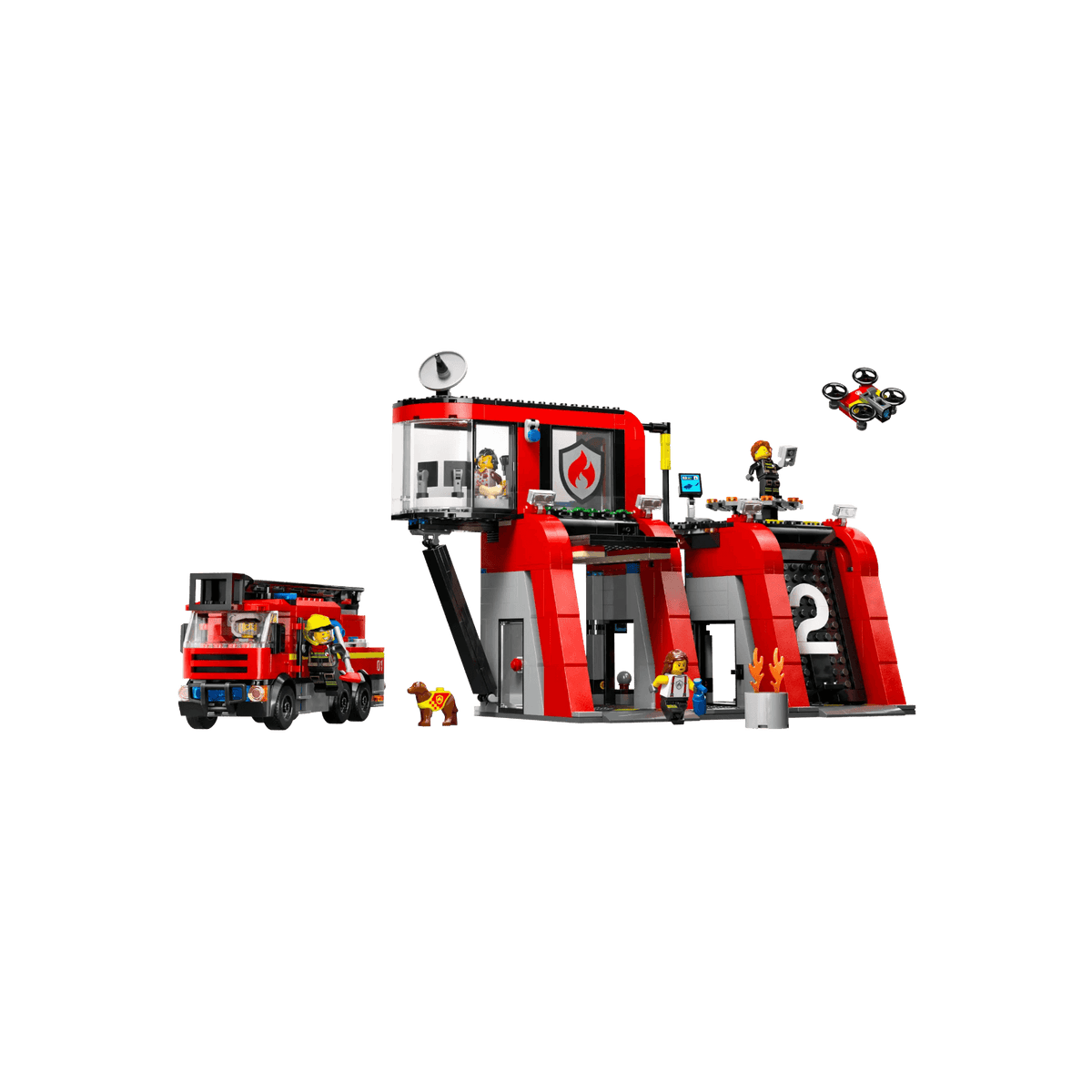 LEGO City Zestaw Remiza strażacka z wozem strażackim 60414.