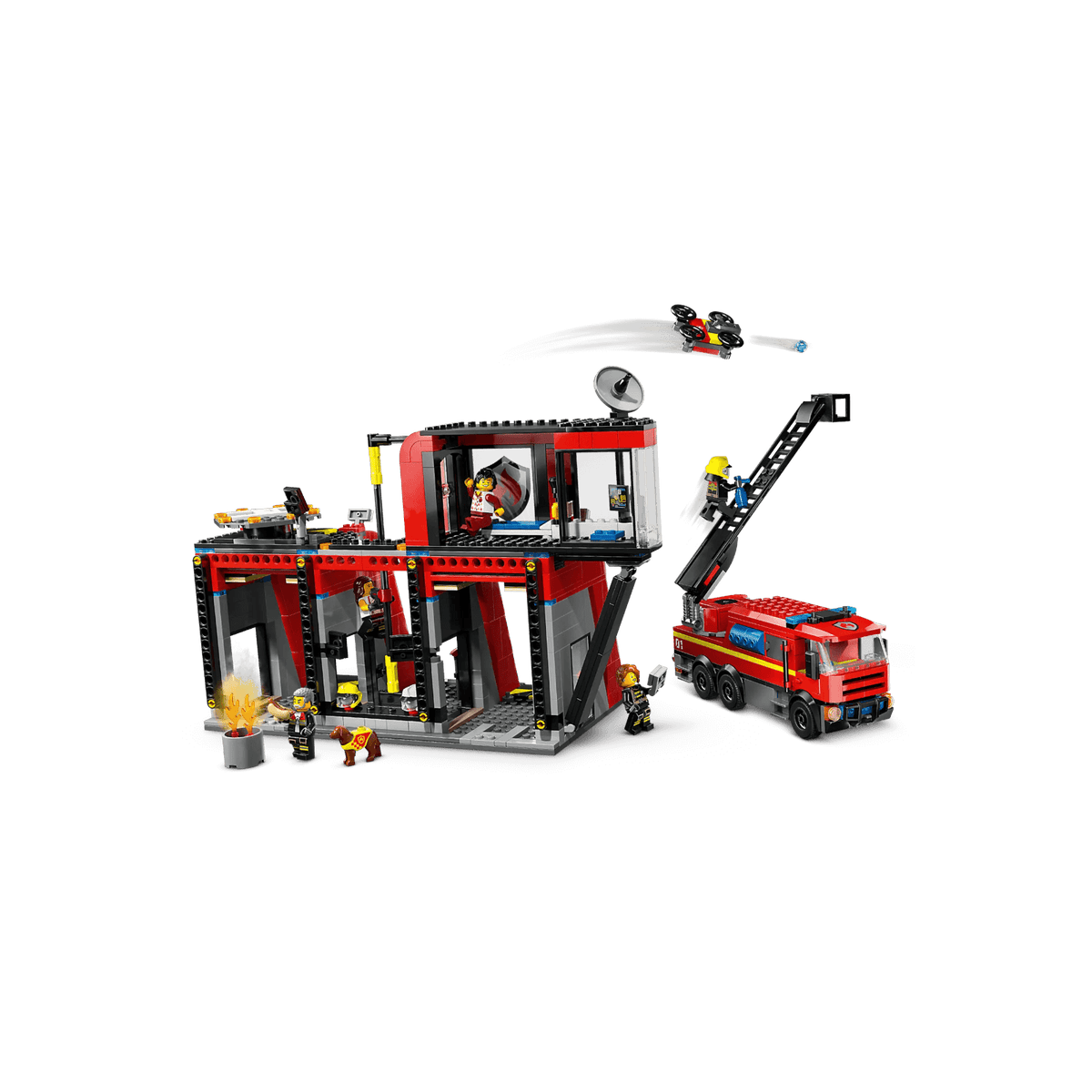 LEGO City Zestaw Remiza strażacka z wozem strażackim 60414.